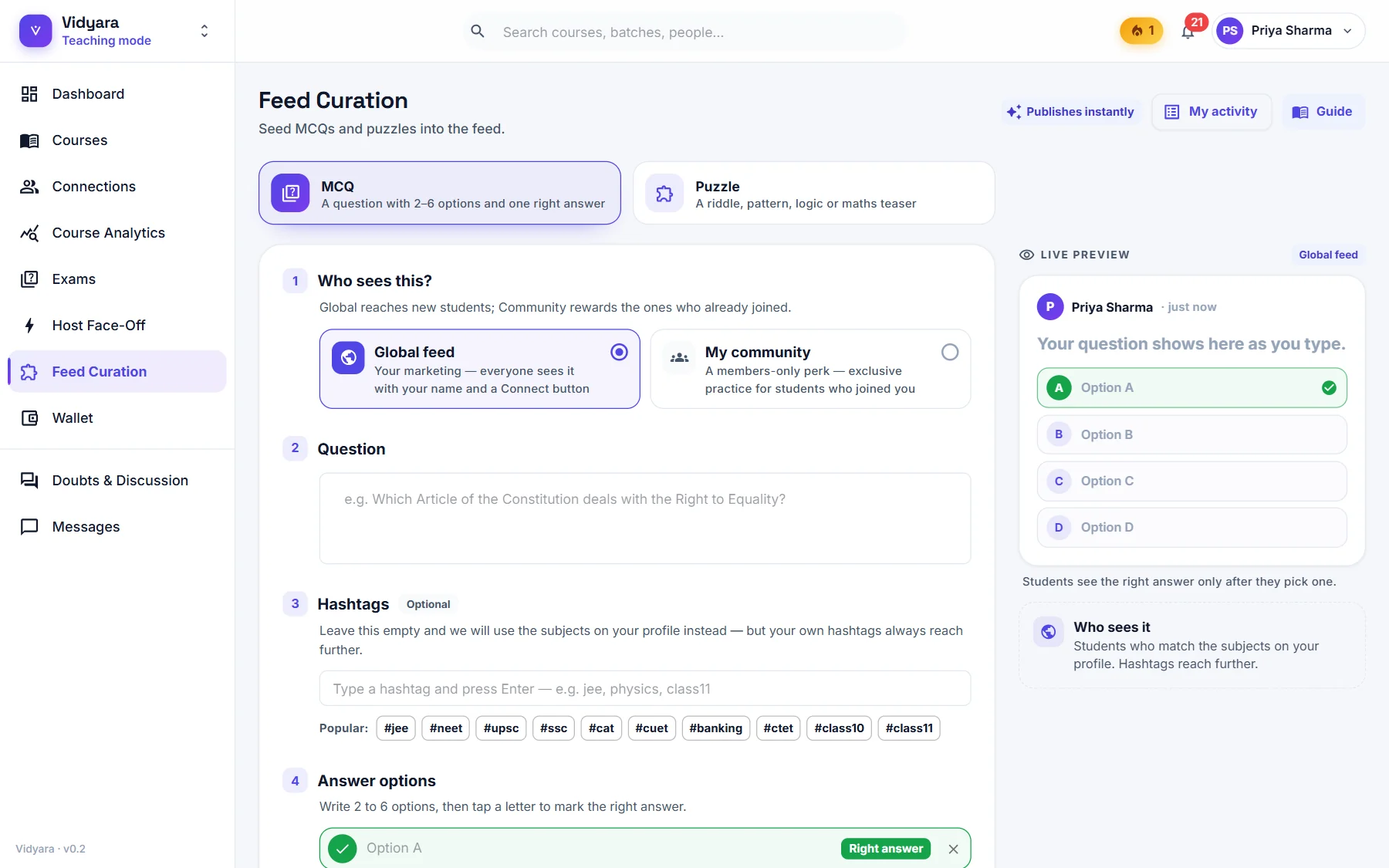 Feed Curation