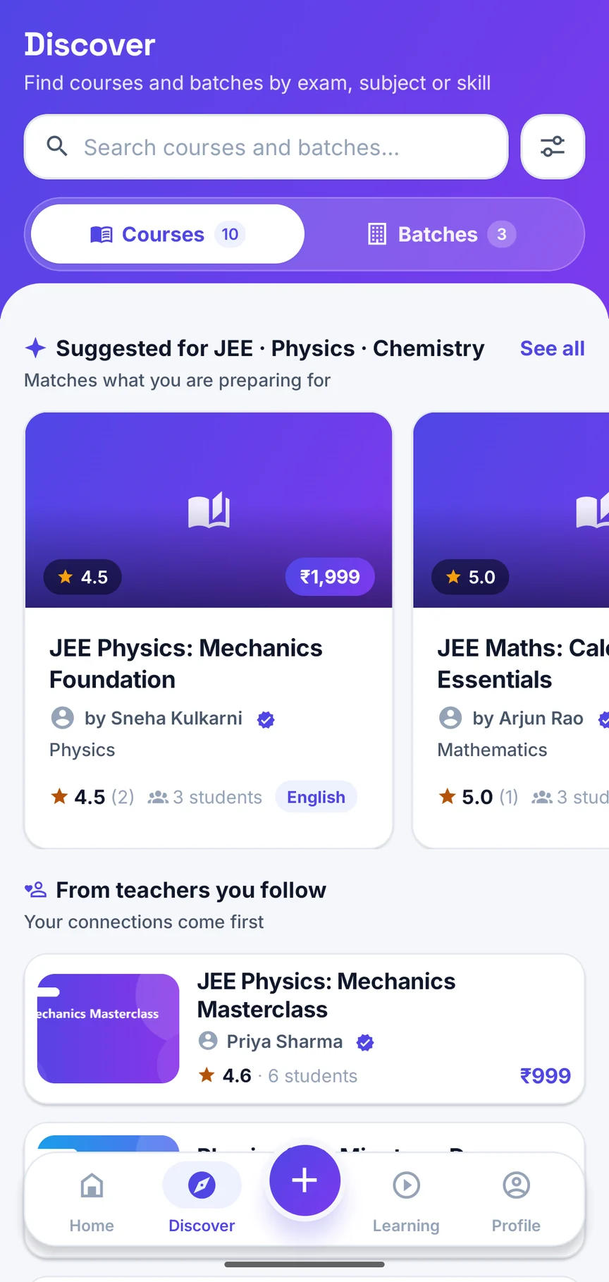 Discover in the app