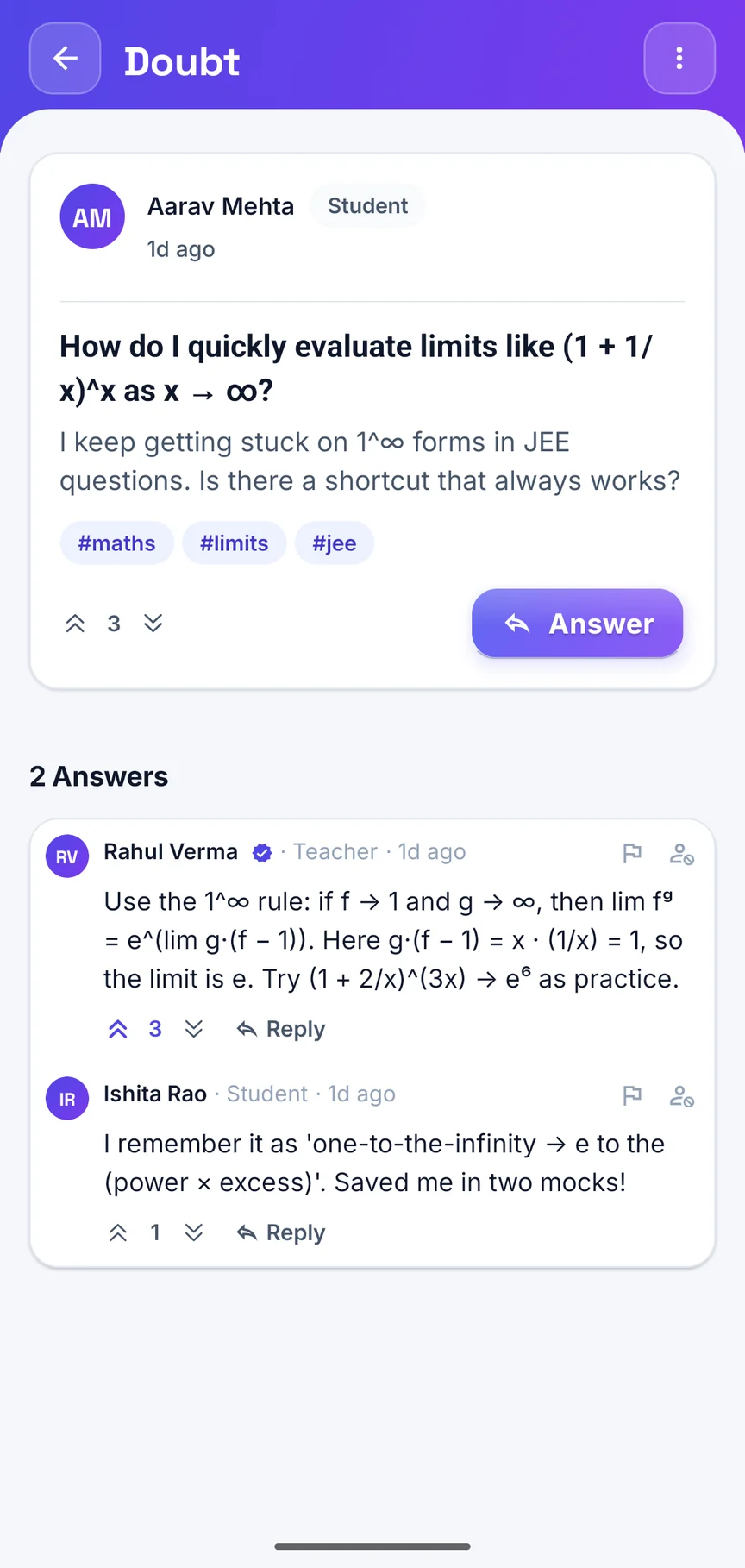 A doubt with answers